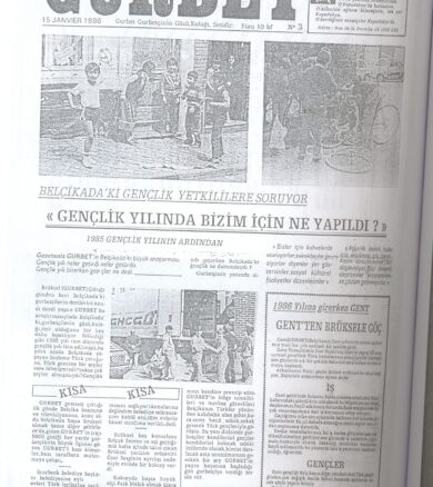 1987 Yılın da Brüksel de çıkardığımız, Belçika&rsquo;nın ilk Gazetesi  »GURBET »